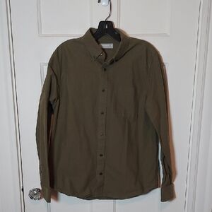 Everlane Men's Classic Oxford Shirt Army Green Medium